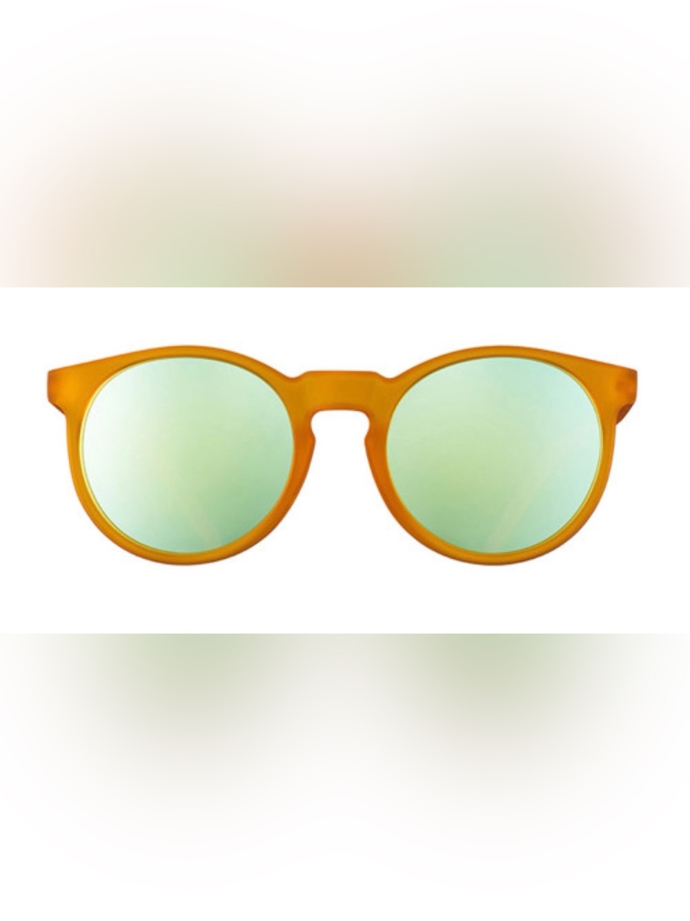 goodr Adult Circle G Freshly Baked Man Buns Plastic Round Sunglasses - Orange